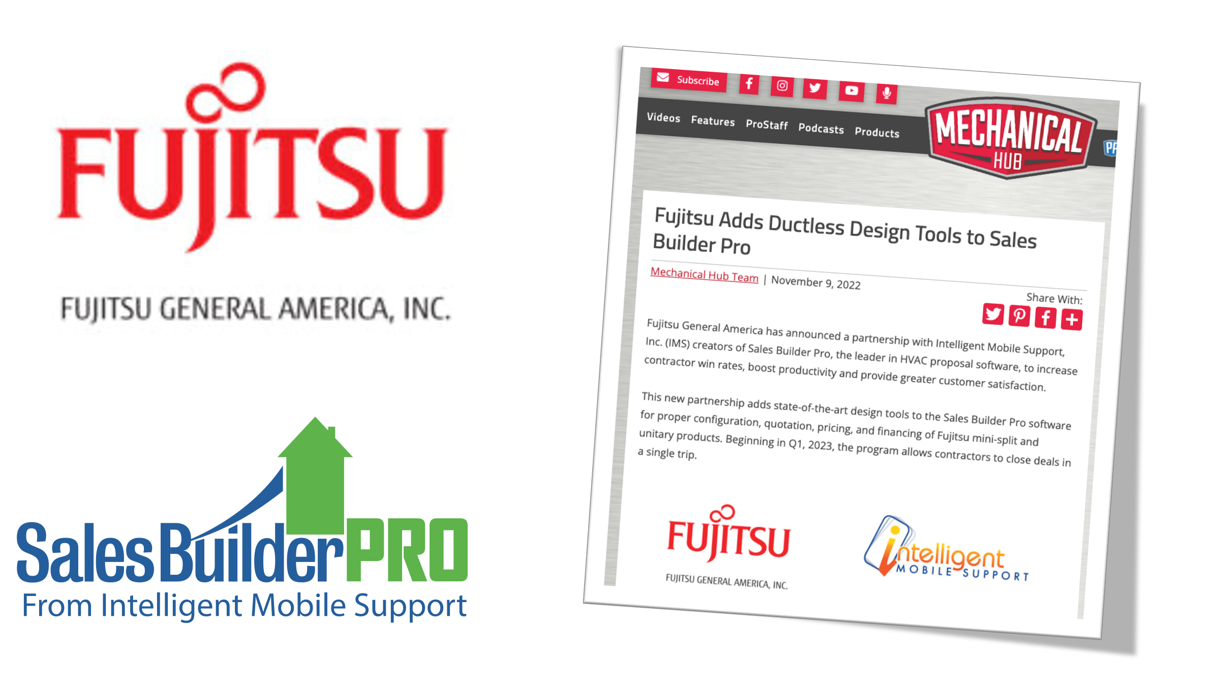 Fujitsu ductless on Sales Builder Pro